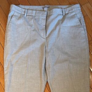 Beige Straight Leg Suit Pant